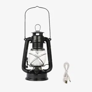 doorslay USB Outdoor Camping Lanterns Retro Rechargeable Hanging Tent Light Camp Light Vintage Portable Lamp
