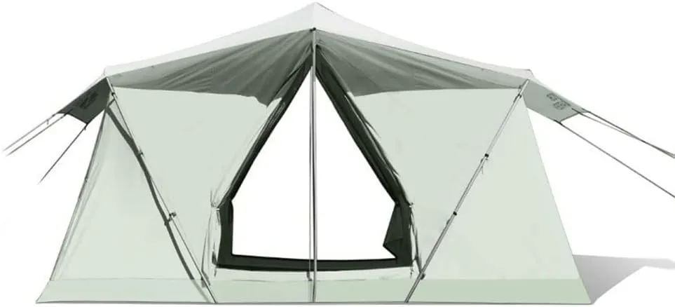 Double Layer Family Camping Tent with 2 Mesh Door 2 Mesh Windows Instant Cabin Tent 3-4 Person Extra Large Tent for Camping Hiking Traveling