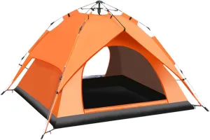 Double Layer Tent, 4 Person Camping Tent, Portable Waterproof Windproof Tent, Easy Setup for Family Camping Outdoor Hiking