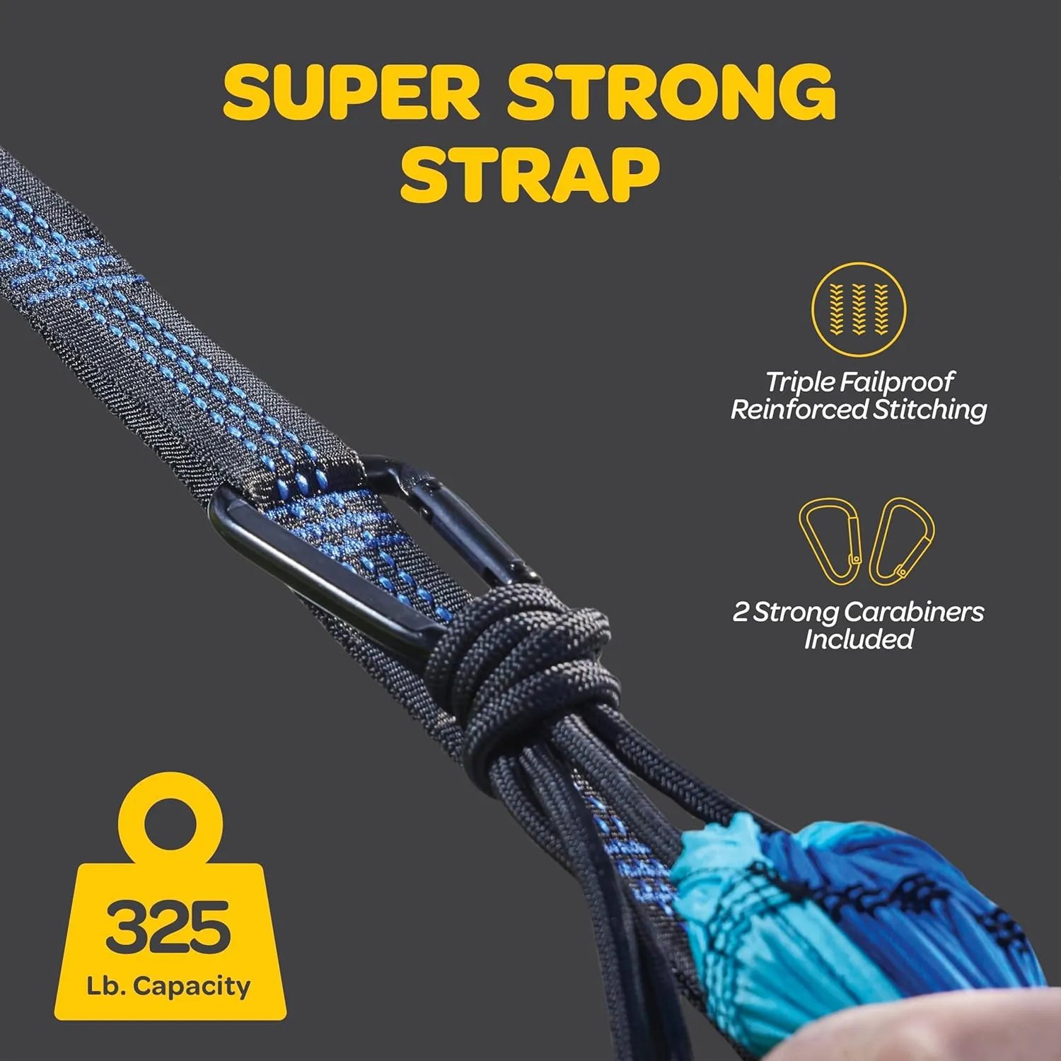 Durable Hammock 400 lb Capacity, Nylon Camping Hammock Chair - Double or Single Sizes w/Tree Straps and Attached Carry Bag - for Travel/Backpacking/Beach/Backyard (Medium, Dark Grey & Dusty Pink)