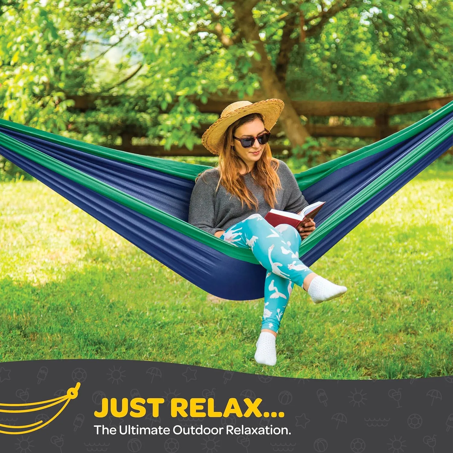 Durable Hammock 400 lb Capacity, Nylon Camping Hammock Chair - Double or Single Sizes w/Tree Straps and Attached Carry Bag - for Travel/Backpacking/Beach/Backyard (Medium, Dark Grey & Dusty Pink)