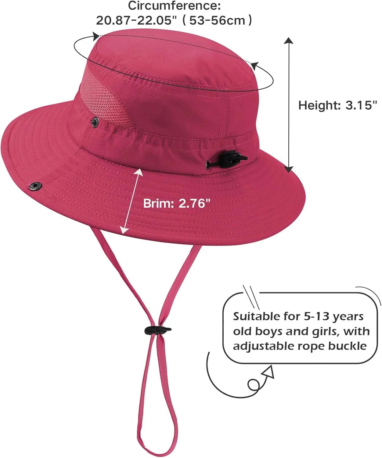 Durio Kids Sun Hats - UPF 50  Wide Brim Sun Protection for Boys & Girls