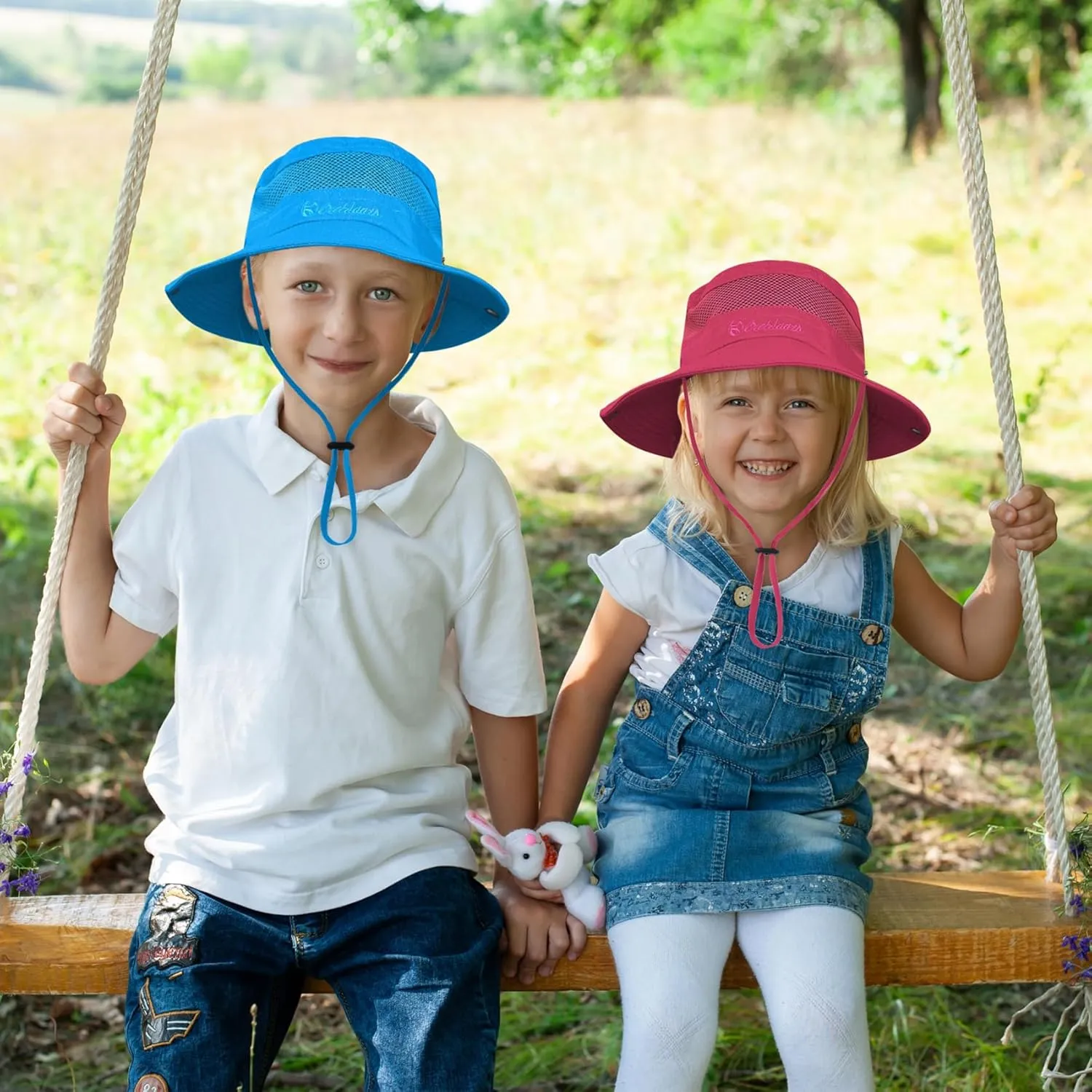 Durio Kids Sun Hats - UPF 50  Wide Brim Sun Protection for Boys & Girls