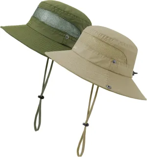 Durio Kids Sun Hats - UPF 50  Wide Brim Sun Protection for Boys & Girls