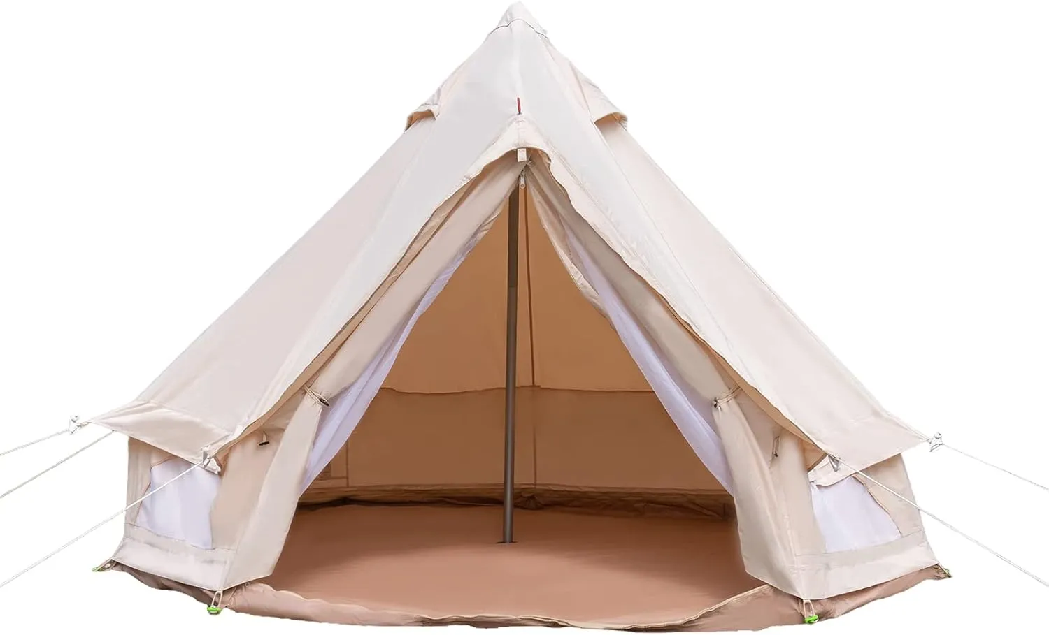 DYNAMI Outdoor Bell Tent 3m/9.8ft for 4 Season Family Camping,Waterproof UV Resistant Breathable Polyester Cotton Tent,Luxury Glamping Tent for Camping Outdoor Hunting Party