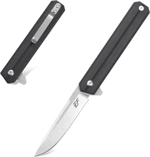 Eafengrow EF64 Folding Knife D2 Steel Blade G10 Handle Multitool Pocket Knife for Camping Hiking EDC Tool
