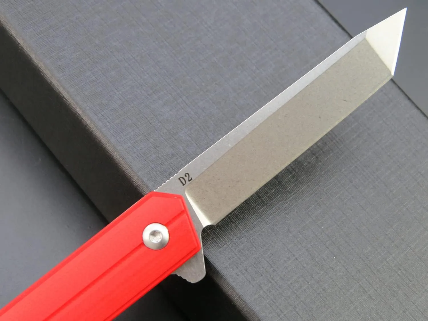Eafengrow EF65 Flipper Folding Lock Knife Ball Bearing D2 Blade and G10 Steel Handle Pocket Assisted Multitool with Clip Everday Carry (EF65-T-red)