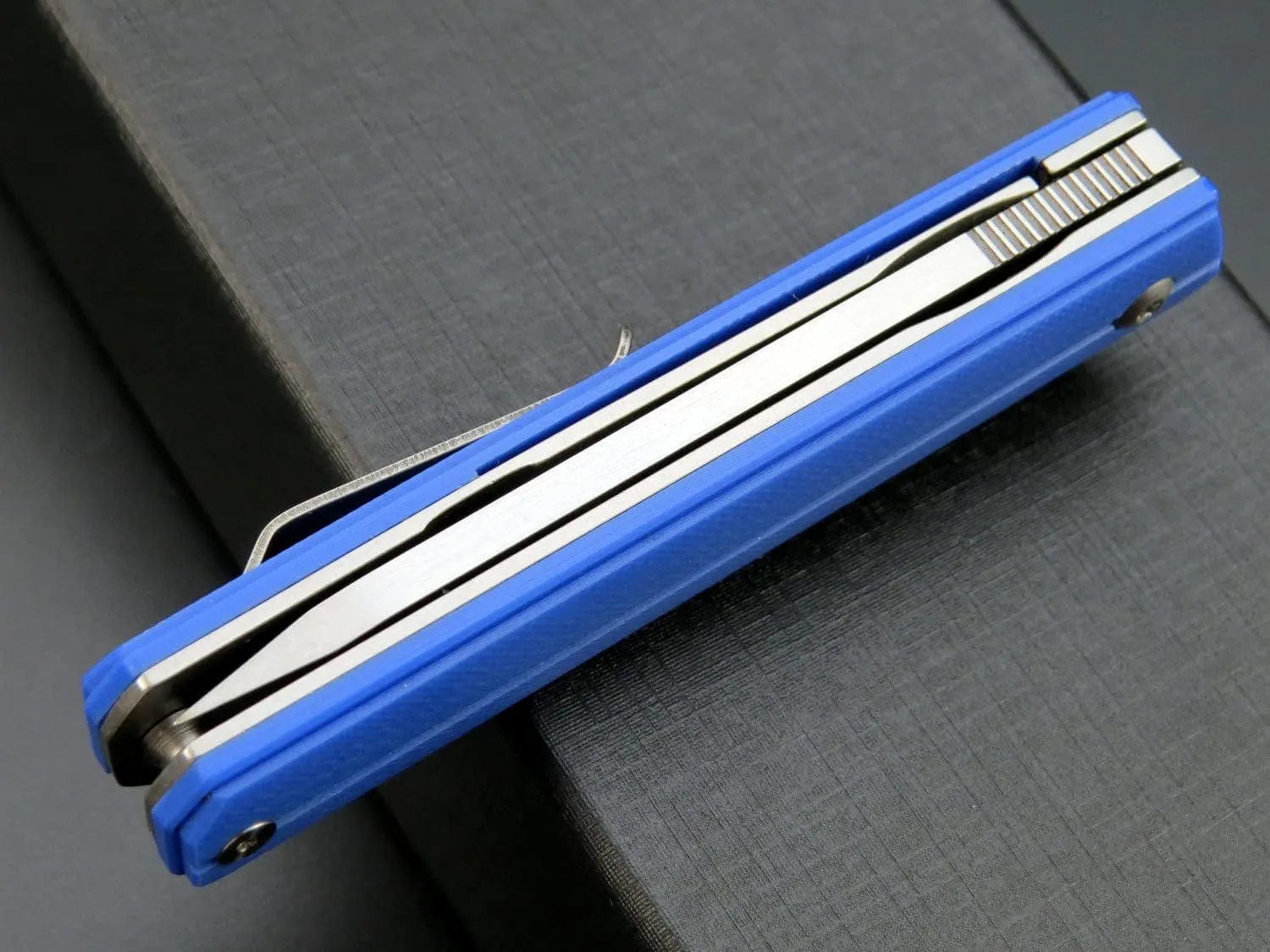 Eafengrow EF65 Flipper Folding Lock Knife Ball Bearing D2 Blade and G10 Steel Handle Pocket Assisted Multitool with Clip Everday Carry (EF65-T-royal blue)