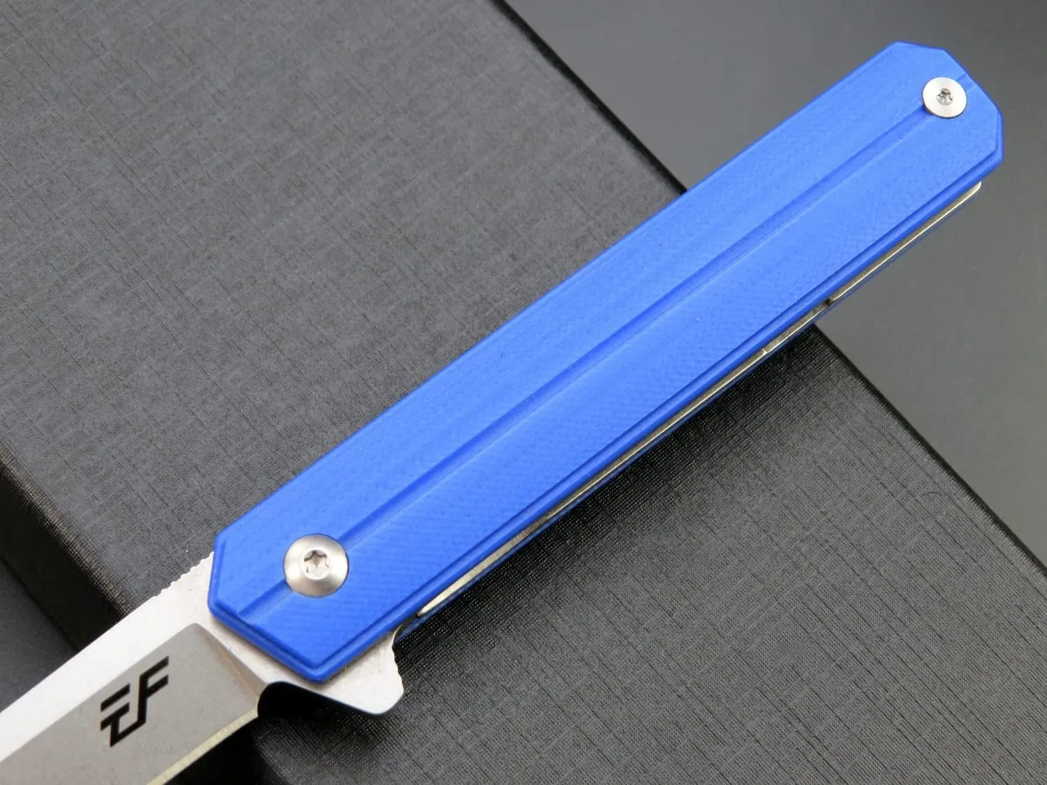Eafengrow EF65 Flipper Folding Lock Knife Ball Bearing D2 Blade and G10 Steel Handle Pocket Assisted Multitool with Clip Everday Carry (EF65-T-royal blue)