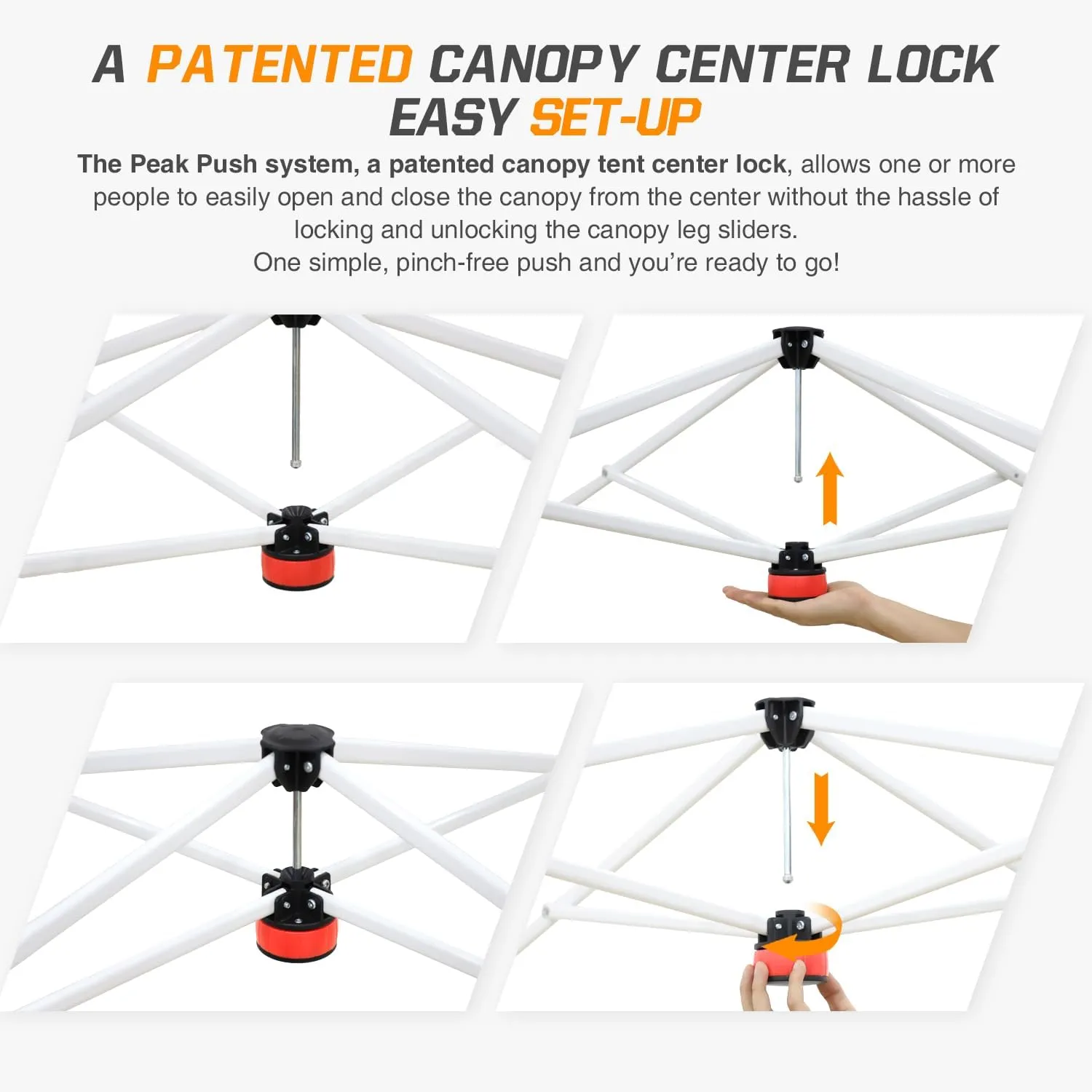 EAGLE PEAK Pop Up Canopy Tent with 1 Sidewall, Easy Setup Event Tent, Outdoor Sun Shade, Wheeled Carry Bag, Stakes and Guy Ropes, Instant Canopy 10x10, White