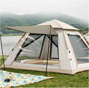 Easy Tents to Put Up 4 People Waterproof,Three Seconds to Open Tent Canopy Light Sturdy A Frame Tent for Family Camping,Hiking Party