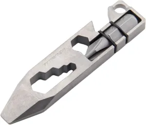 EDC Gear Titanium Pry Bar Multitool Keychain Pocket Screwdriver Mini Bar(Gray)