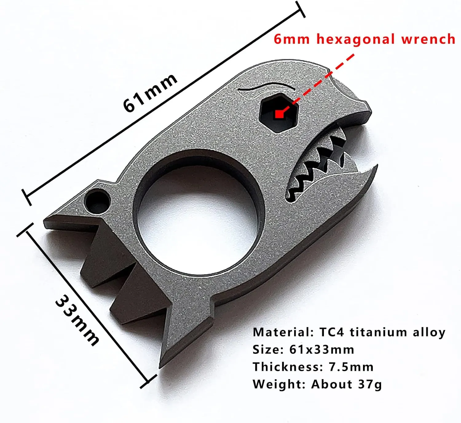 EDC Pry Bar with Bottle Opener Wrench Titanium Prybar Multi Tool, Keychain Multitool Tool, Pocket Crowbar for Outdoor Camping Hiking Fishing (grey)