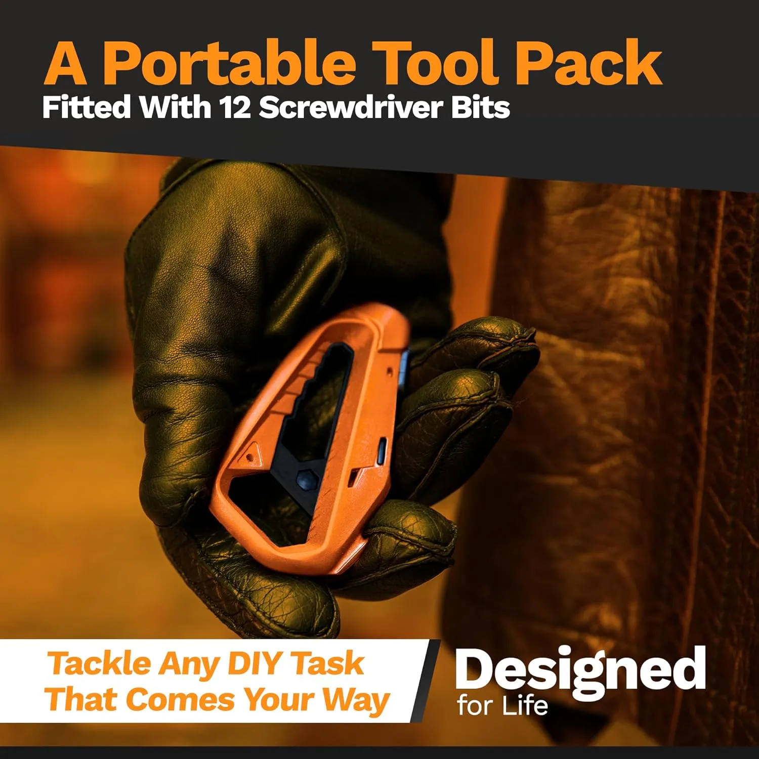 EDC Screwdriver Bit Set Multitool | All-In-One Magnetic Screwdriver with Two 1/4" Hex Tool Bits, Wrenches 5-14mm, Bottle Opener, Box Cutter & 12-Piece Tool Bit Set Containing Hex, Phillips & Torx Bits
