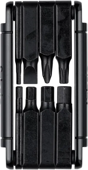 EightTool - Foldable Multitool for Cycling: 8 in 1 - Hex Keys, Torque, Screwdriver - Compact Bike Repair Tool - Black - FTL-02
