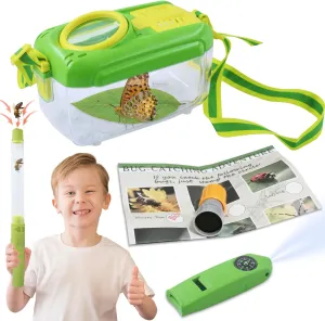 Electric Bug Catcher Vacuum Wand for Kids - Rechargeable Insect Catcher Tool with Extended Handle, Easy-to-Use, Outdoor Backyard Exploration, STEM Learning Toys for Boys Girls Ages 3 