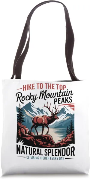 Elk in the Rockies - Vintage Rocky Mountain National Park Tote Bag