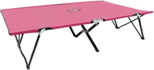 Enjoy The Outdoors with Two Person Folding Sun Lounger, Lightweight Steel Frame, Water-Resistant Fabric, Pink