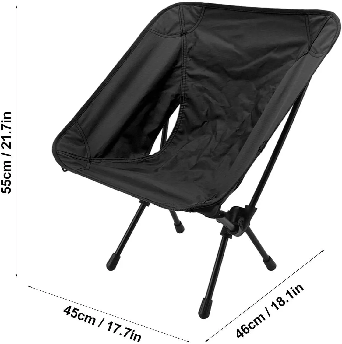 Ergonomic Mini Camping Chair, Portable Moon Chair with Carry Bag, Foldable Lightweight Sofa Chair with Soft Padded Seat for Hiking Camping Fishing Picnic