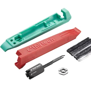 e*thirteen Tire Lever & Plug Repair Kit: Tire Levers, Puncture Plug Needle, Spoke Wrench