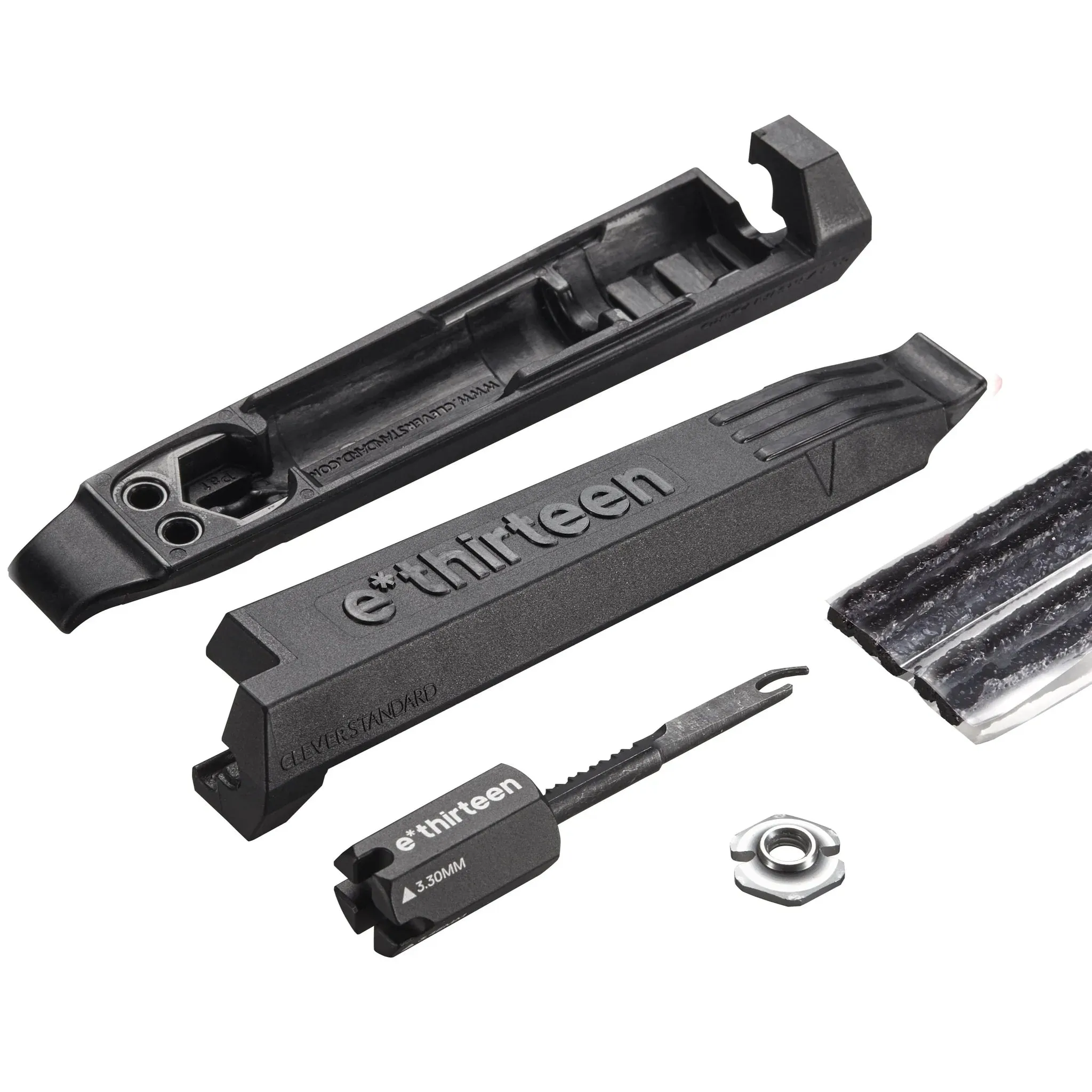 e*thirteen Tire Lever & Plug Repair Kit: Tire Levers, Puncture Plug Needle, Spoke Wrench