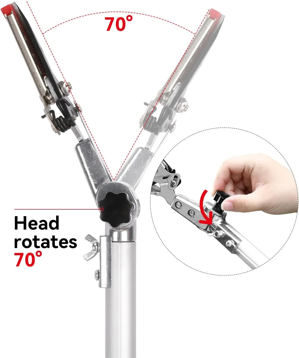 Extendable Tree Cutter, 3.67-5.45 FT Telescopic Pole Pruner, Lightweight Aluminum Handle, Teflon-Coated Blade, Cuts Up to 1 Inch, Ideal for Fruit Picking & Tree Branch Cutting | LFX101