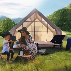 Family Camping Tent, 1-6 Person Inflatable Camping Tent, Easy to Install Waterproof and Windproof, with Open Windows, Spacious Inflatable Tent, 300x210x210cm