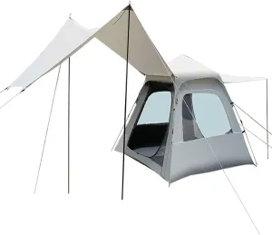 Family Camping Tent, Small/Large Cabin Tent Easy Setup, Automatic Pop Up Tent Build Quickly,2 Mesh Windows, Portable Waterproof & Windproof Tent for Outdoor or Backyard Camping Picnic