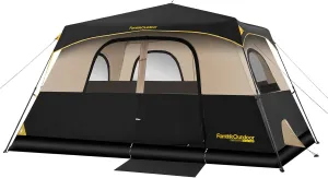 FanttikOutdoor Camping Tent 4/6/8/10 Person Instant Cabin Tent Setup in 60 Seconds with Rainfly & Windproof Portable with Carry Bag for Family Camping & Hiking