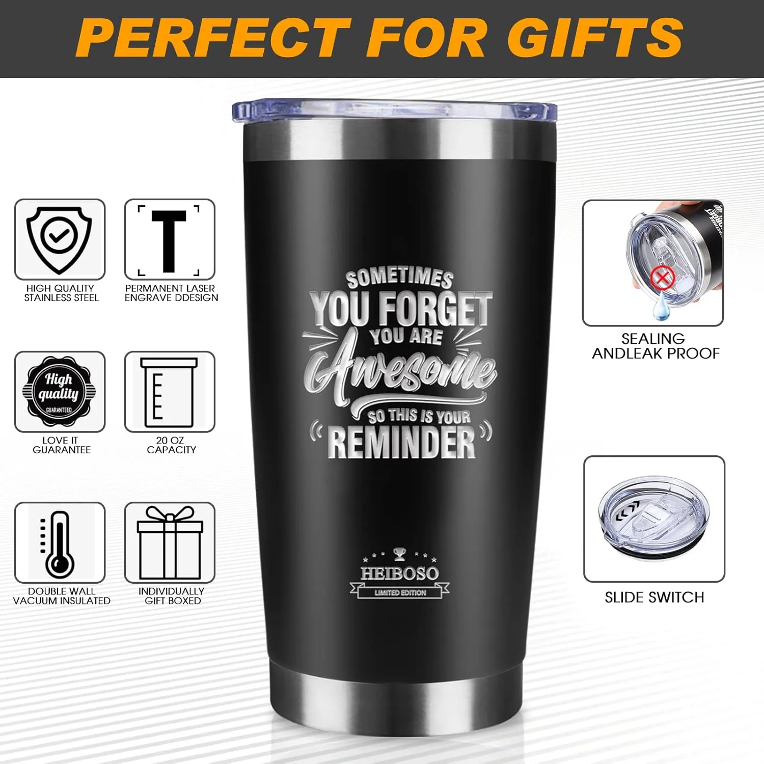 Father's Day Best Gifts for Dad - 6-in-1 Gift Set with Stainless Steel Tumbler,Multi-Tool Knife,LED Gloves & Tool Pen Keepsake Box | Last Minute Birthday, for Men,Husband