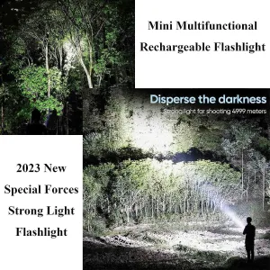 FETNHU Three-Eyed Monster Mini Flashlight, Linterna Mini Flashlight, with 3 Lighting Modes (2PCS)