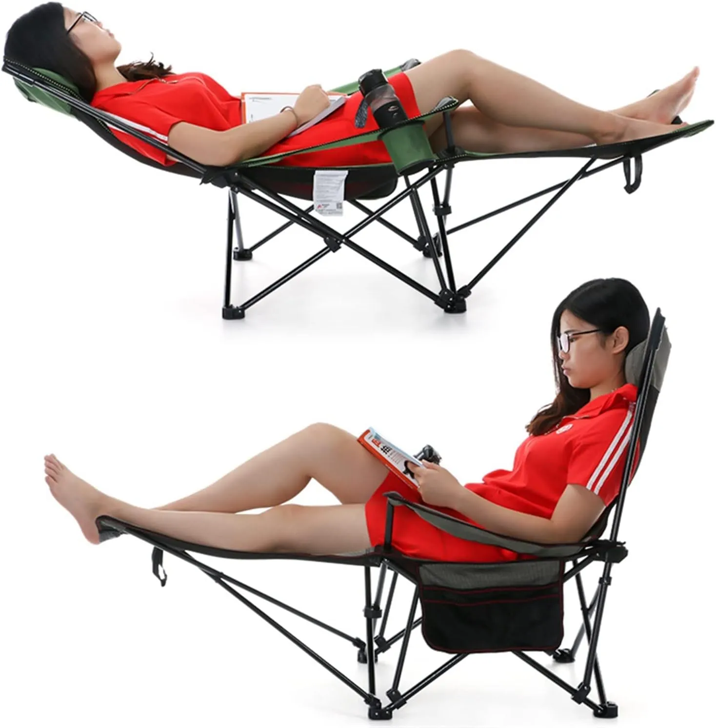 Fishing Chair Outdoor Folding Recliner Portable backrest Fishing Chair Beach Chair Leisure Lunch Break Sleeping Chair