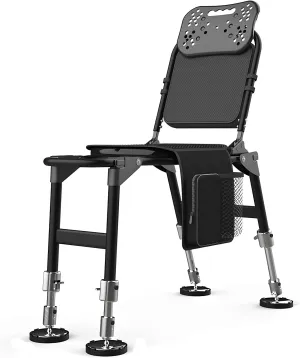 Fishing Chairs for Adults Beach Chair with Adjustable Backrest Legs Wild Breathable Padded Camping Office Recliner Hold Up 550 lbs