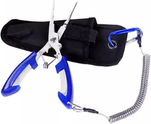 Fishing Pliers Fishing Tongs Fishing Pliers, Stainless Steel Fishing Tools, Saltwater Resistant Fishing Gear, Multitool Pliers with Sheath Telescopic Lanyard Pliers Open Freely