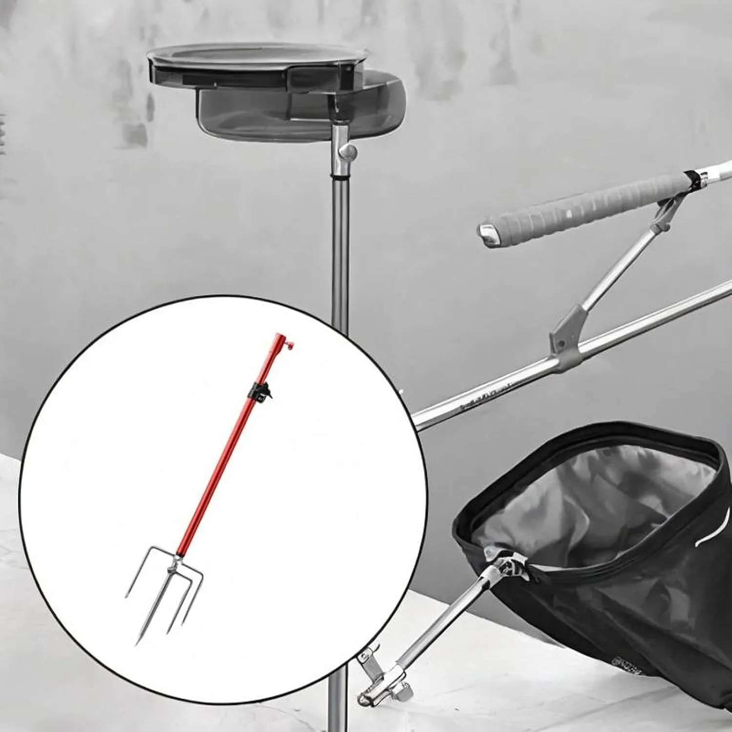 Fishing Rod Holder for Ground Multifunctional Adjustable Portable Rack Stable Fishing Rod Pole Bracket for Garden