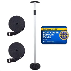 Five Oceans Boat Cover Support Poles, Adjustable 31"-59", Fits Pontoon, Fishing Boats, Canoes, Kayaks, Jon Boats - FO4688