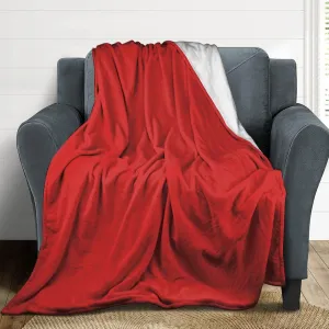Fleece Blanket Red Throw Blanket for Couch & Bed, Luxury Plush Cozy Fuzzy Blanket 50" x 60", Super Soft Warm Lightweight Throw Blanket for Travel Camping