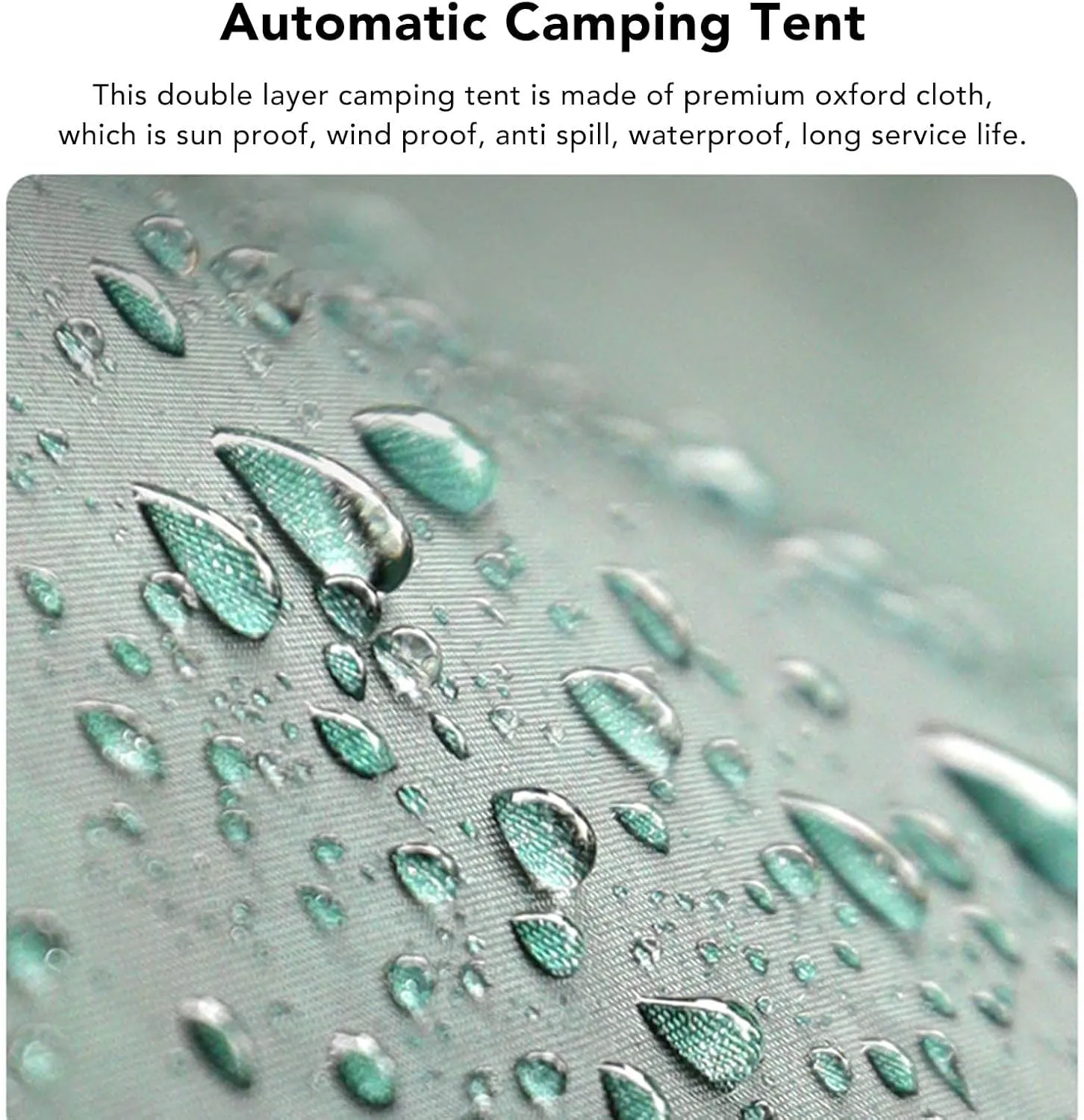 FLEXMAN Camping Tent, Oxford Cloth Automatic Pop Up Waterproof Double Layer Family Tent, Rainproof Waterproof All Weather Tent for Hiking Traveling Backpacking Fishing