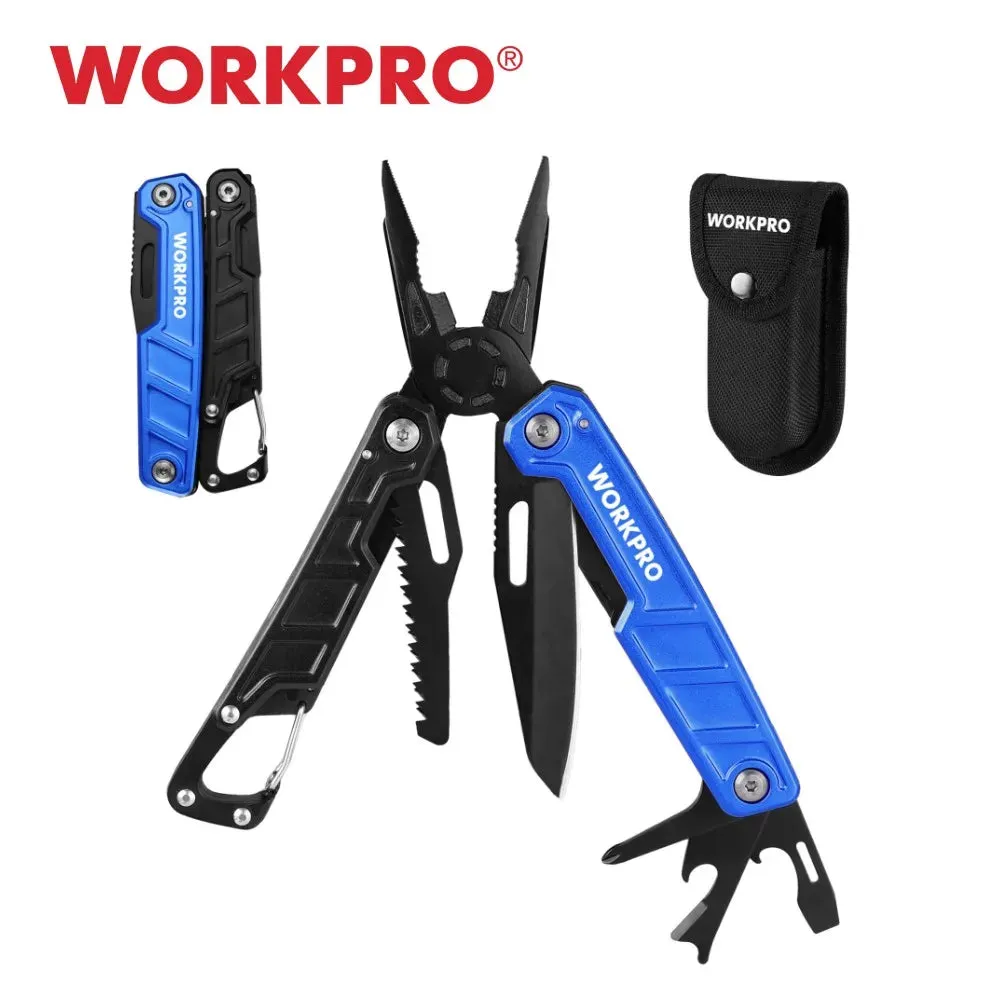 FLISSA 16-in-1 Stainless Steel Multitool Folding Pliers Compact Outdoor Tool