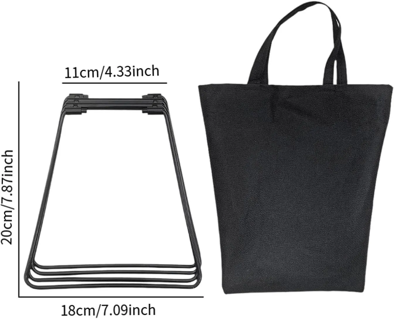 Foldable Cooler Stand with Storage Bag Stainless Steel Storage Bin Stand Luggage Rack for Outdoor Barbecue Cooking Hiking
