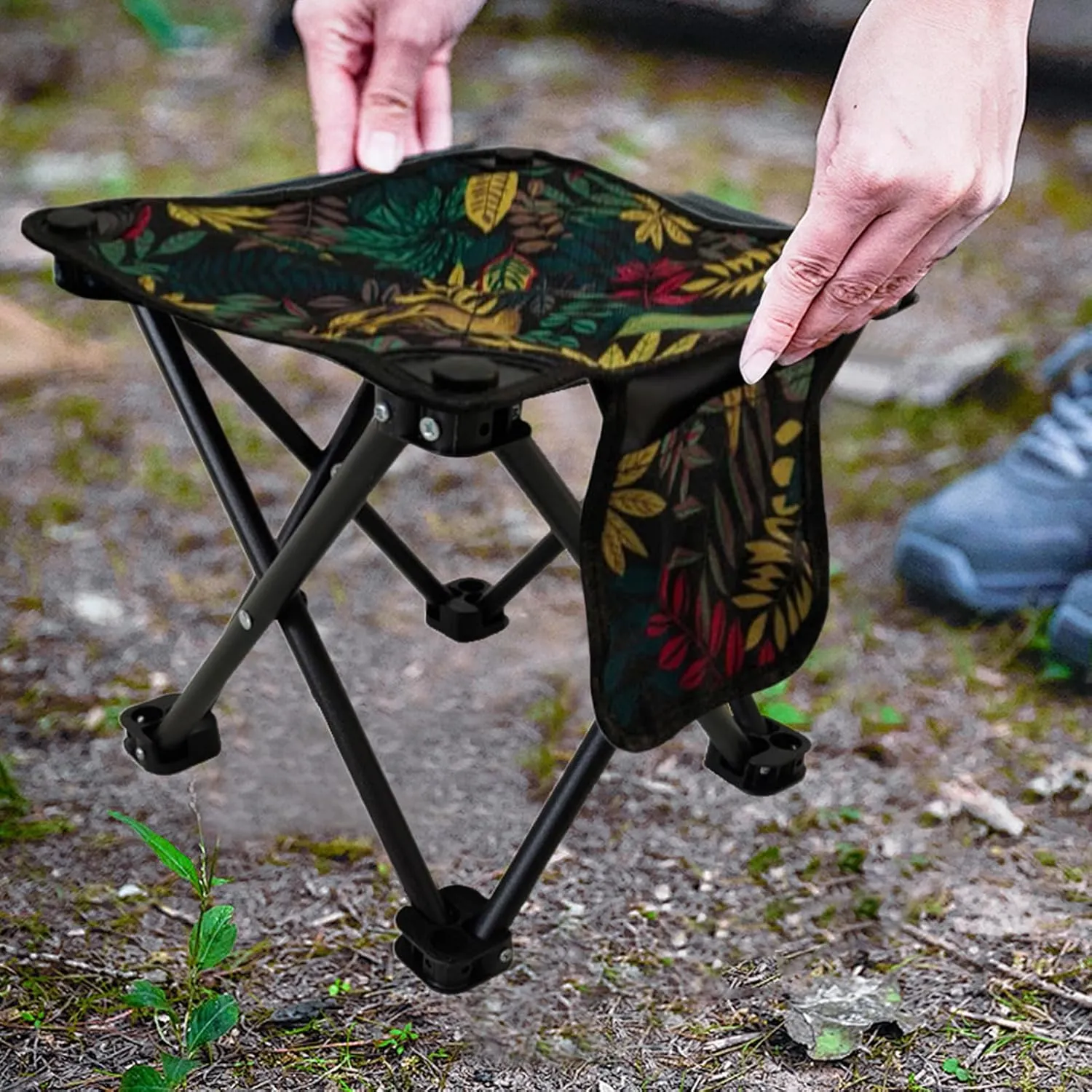 Foldable Outdoor Chairs - Folding Seat, Lightweight Camp | Portable Heavy Duty Chair for Backpacking Hiking Fishing Sports Picnic Lawn Storage Bag Travel Beach Hunting BBQ Festival Gear