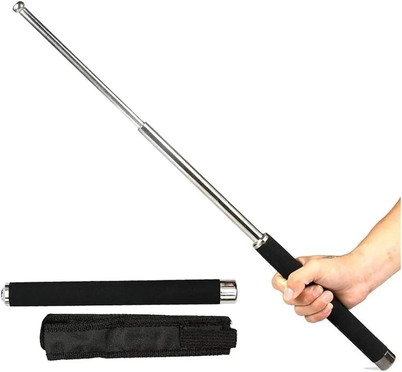 Foldable Pointer Safety Stick | Hiking Stick with Nylon Bag for Men and Women with Professional Multitool Comfortable Grip