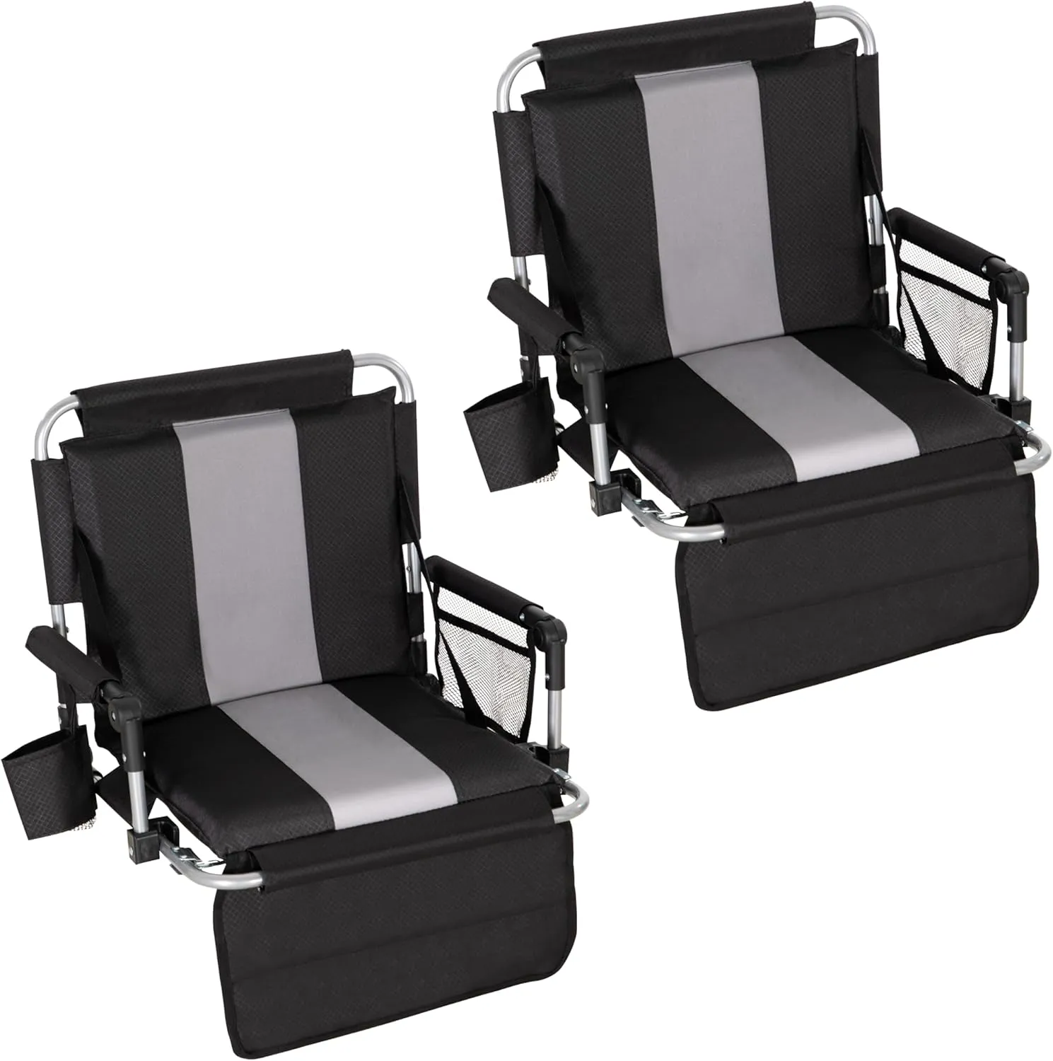 Foldable Stadium Seat Portable Folding Stadium Chairs Padded Bleacher Seat Cushion Bleacher Chair with Armrest and Cup Holder