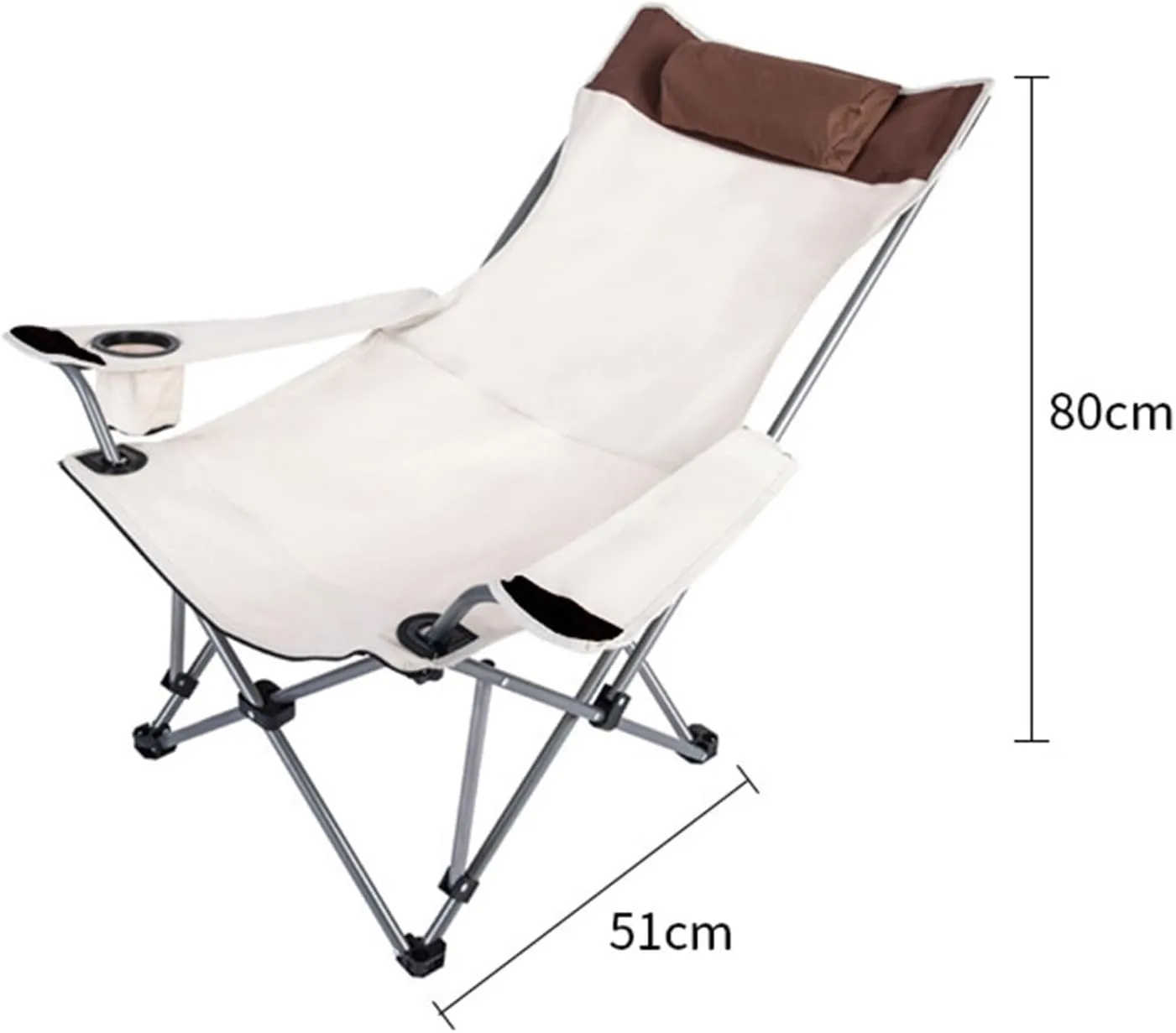 Folding Camping Chair, Lightweight Portable Seat for Outdoor Activities, Beach, Hiking, and Fishing, 4th Gear Reclining Chair(2nd Gear)