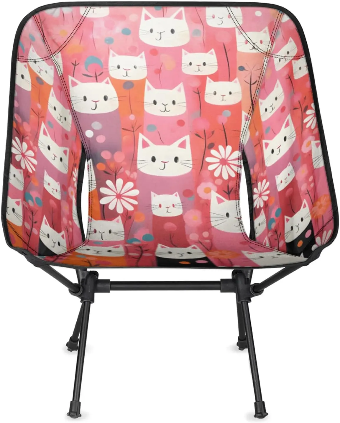 Folding Camping Chair Lovely Cats Camping Chairs Lightweight Portable Chair Outdoor Foldable Chairs for Camping Travel Picnic Beach Hiking