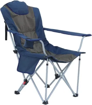Folding Camping Outdoor Camping Chair with Lumbar Back Support Padded Lawn Seat Folding Quad Arm Stool with Cup Holder Side Pocket Chairs Foldable(Adjustable backrest)