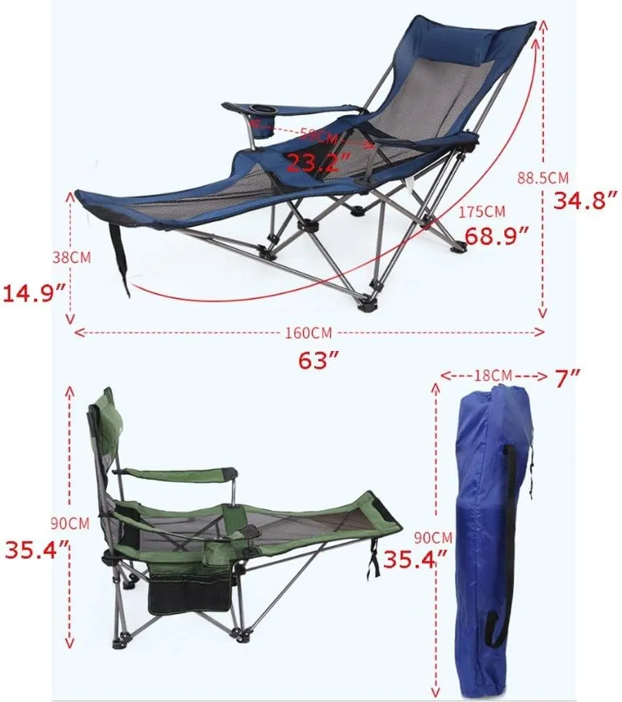 Folding Camping Outdoor Folding Camping Chair Recliner Portable Back Fishing Chair Leisure Stool Beach Break Chair Sports Chair Chairs Foldable(D)