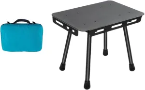 Folding Camping Table Picnic Table Aluminum Alloy Retractable Compact Small Chair Portable Stool for Backpacking Patio Travel, Blue Bag