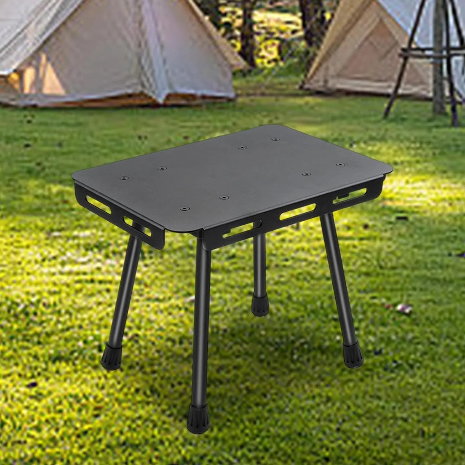 Folding Camping Table Picnic Table Aluminum Alloy Retractable Compact Small Chair Portable Stool for Backpacking Patio Travel, Blue Bag