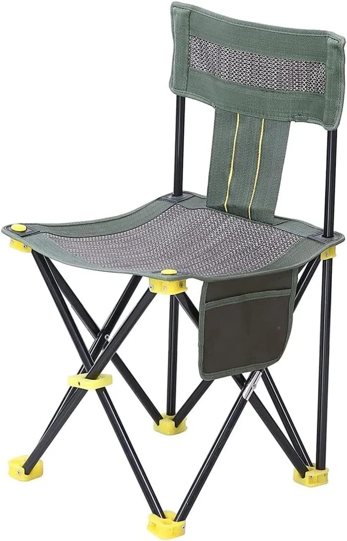Folding Chairs Breathable Outdoor Mesh Chair Portable Beach Fishing Chair Folding Chair Stool with Side Pocket Portable Storage Portable Camping Chair(Size:38 * 38cm)